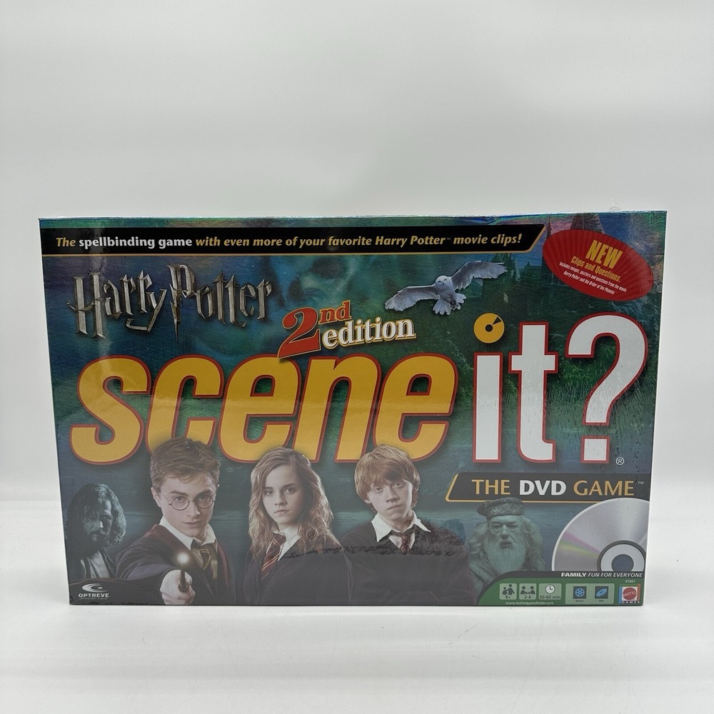 New Sealed Mattel Harry Potter Scene It? 2007 DVD Family Game 2nd Edition K5807